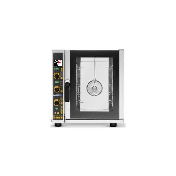 FORNO ELETTRONICO VENTILATO A CONVEZIONE CON VAPORE - 5 TEGLIE GN 2/3 35,4  X 32,5 cm