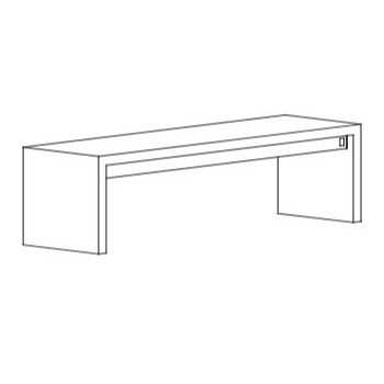 RIPIANO D\'APPOGGIO IN ACCIAIO INOX PER TAVOLO CON CORPO RISCALDANTE