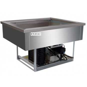 VASCA INOX REFRIGERATA DA INCASSO - 2 VASCHE GN 1/1