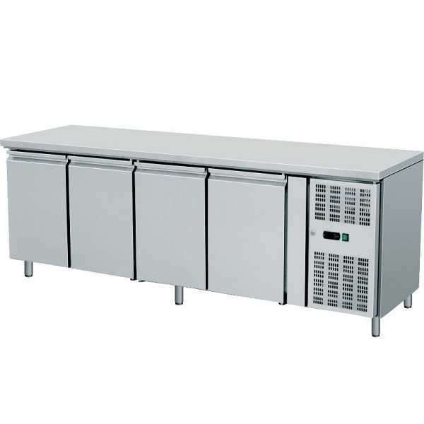 BANCO REFRIGERATO VENTILATO IN ACCIAIO GN 1/1 - 4 PORTE