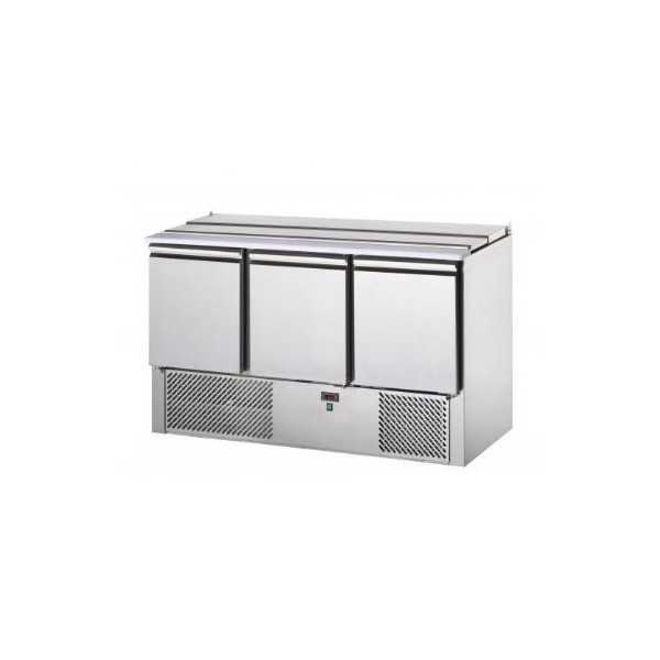 SALADETTE 3 PORTE CON COPERCHIO IN ACCIAIO INOX