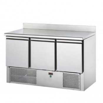 SALADETTE 3 PORTE CON PIANO E ALZATINA IN ACCIAIO INOX