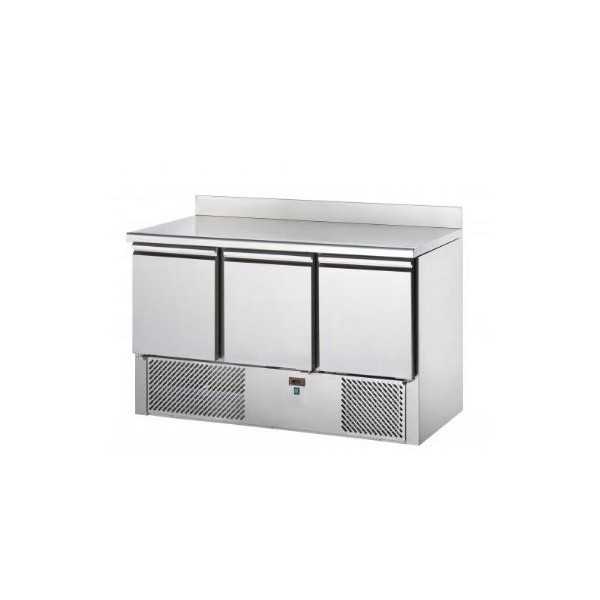 SALADETTE 3 PORTE CON PIANO E ALZATINA IN ACCIAIO INOX