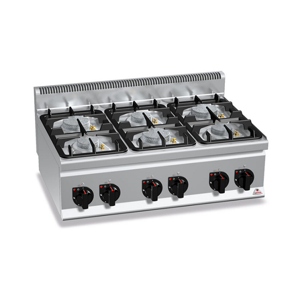 CUCINA A GAS 6 FUOCHI TOP - ECO POWER - SERIE 60