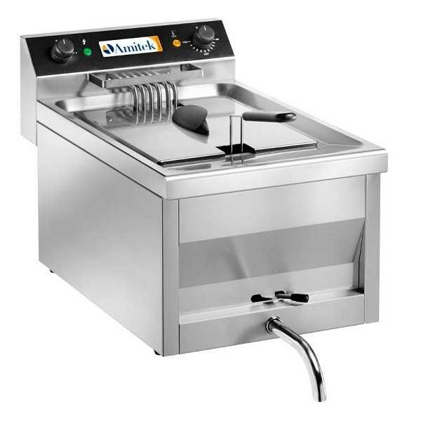 FRITEUSE ÉLECTRIQUE 12 L AVEC ROBINET DE VIDANGE FRITEUSE ÉLECTRIQUE 12 L AVEC ROBINET DE VIDANGE