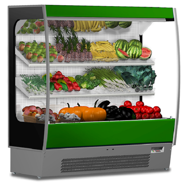 ESPOSITORE MURALE REFRIGERATO LIDO PER FRUTTA E VERDURA - PROFONDITA\' 90 cm