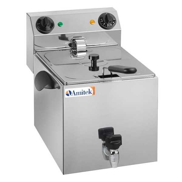 FRITEUSE ÉLECTRIQUE 10 LITRES AVEC ROBINET DE VIDANGE