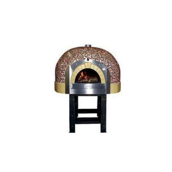 Four à bois avec décoration en mosaïque