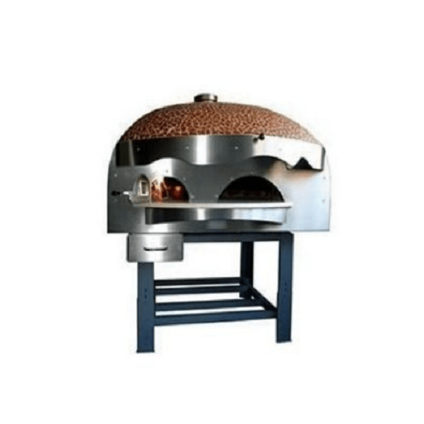 Four à bois avec chambre de combustion séparée, 9 pizzas avec décoration en mosaïque