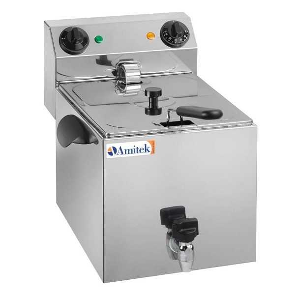 FRITEUSE ÉLECTRIQUE 6 LITRES AVEC ROBINET DE VIDANGE