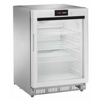 Armadio refrigerato statico digitale positivo 0 +8°C 140LT Acciaio Inox + porta a vetri