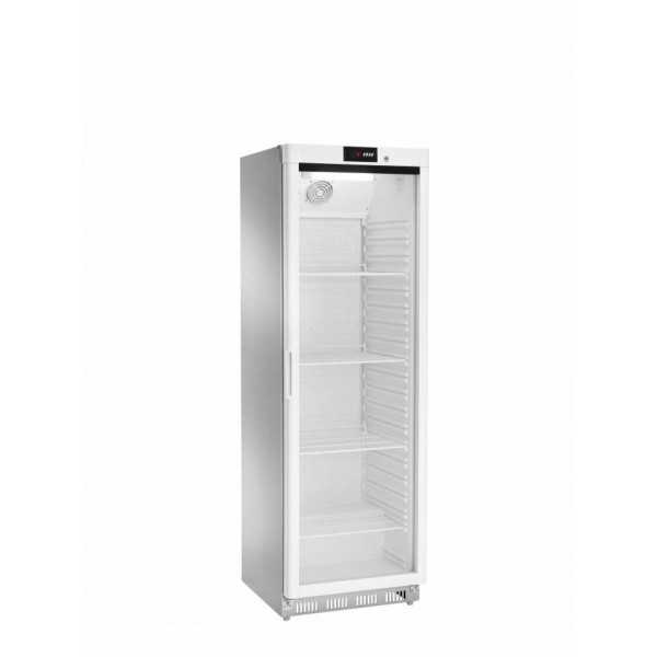 Armadio refrigerato statico digitale positivo 0 +8°C 360LT Acciaio Inox + porta a vetri