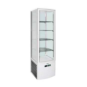 ESPOSITORE REFRIGERATO VERTICALE - VETRO SU 4 LATI - VENTILATO - CAPACITA\' Lt 280