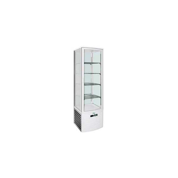 ESPOSITORE REFRIGERATO VERTICALE - VETRO SU 4 LATI - VENTILATO - CAPACITA\' Lt 280