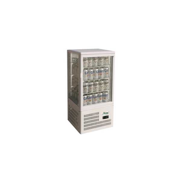 VITRINE DE COMPTOIR VITRINE RÉFRIGÉRÉE POUR BOISSONS - VERRE SUR 4 CÔTÉS Capacité Lt. 58