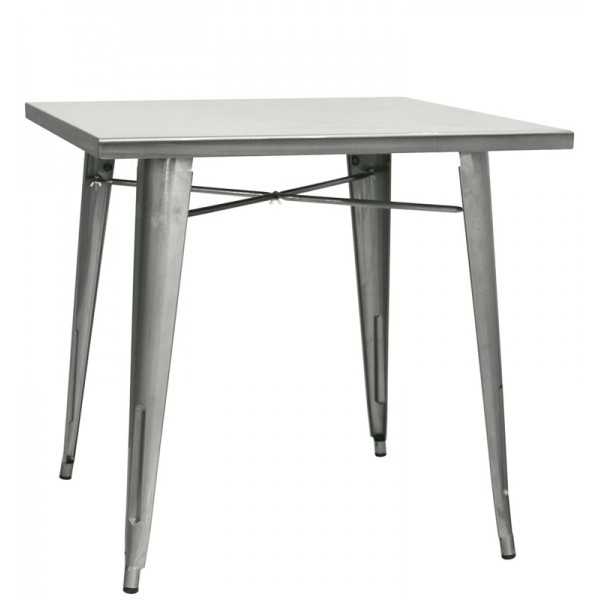 TABLE Structure en métal verni transparent L80 x P80 x H76 cm Mod. 1262 TABLE Structure en métal verni transparent L80 x P80 x H76 cm Mod. 1262