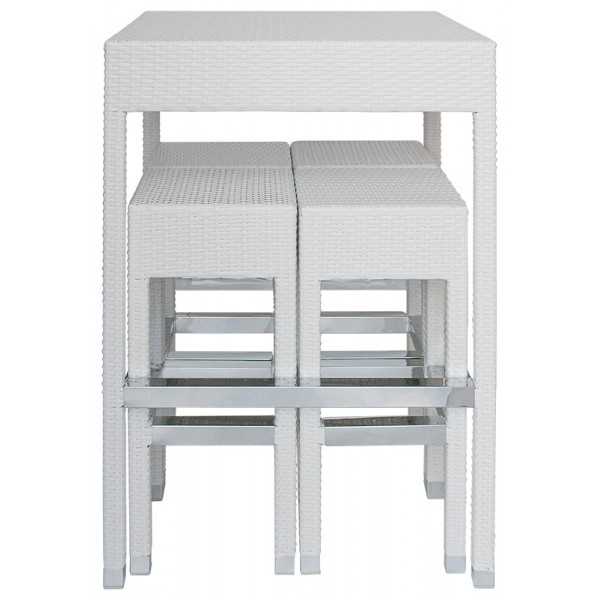 ENSEMBLE TABLE + 4 TABOURETS Structure en aluminium ENSEMBLE TABLE + 4 TABOURETS Structure en aluminium