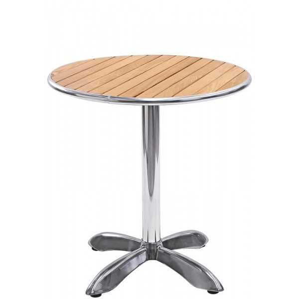 Table ronde avec base en aluminium Table ronde avec base en aluminium