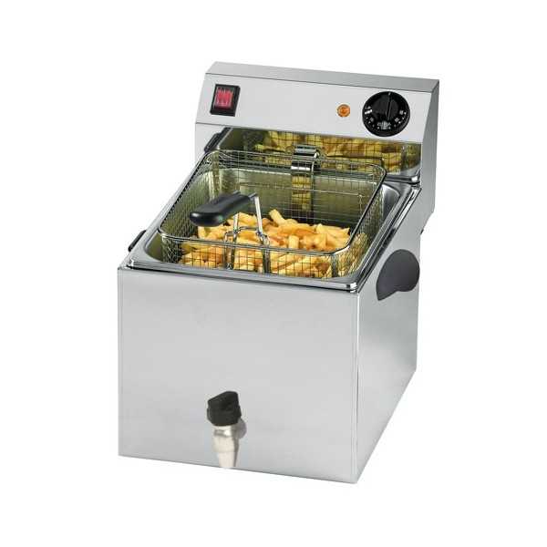 FRITEUSE ÉLECTRIQUE 8 LITRES AVEC ROBINET DE VIDANGE