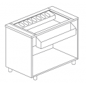 BUILT-IN COCKTAIL WORKSTATION ON STAINLESS STEEL CABINET