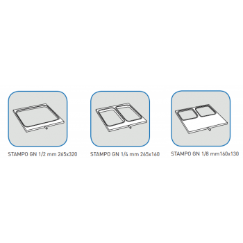 STAMPI PER TERMOSIGILLATRICE DA BANCO MANUALE - DIMENSIONI MAX CONTENITORE 26