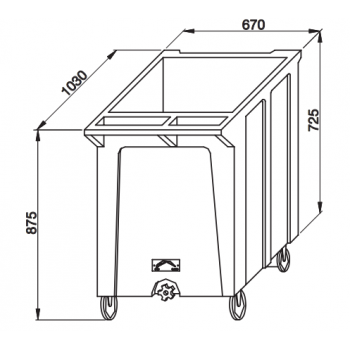 SERBATOIO SU CARRELLI CAPACITA\' 266 kg