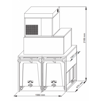 SERBATOIO SU CARRELLI CAPACITA\' 266 kg