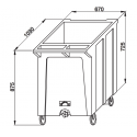 SERBATOIO SU CARRELLI CAPACITA\' 1216 kg