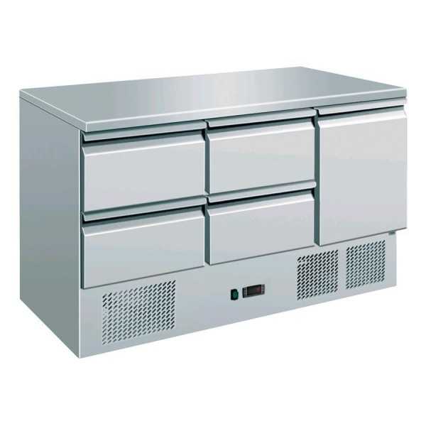 SALADETTE A 1 PORTA E 2 CASSETTIERE IN ACCIAIO INOX