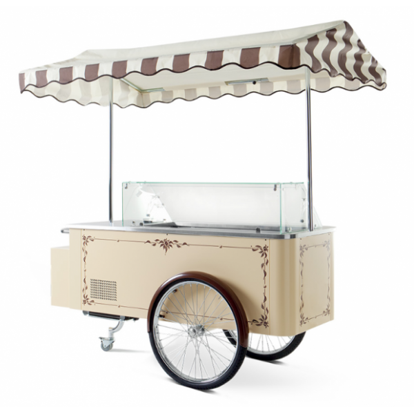 CHARIOT À GLACE 6 + 6 CONTENEURS DE 5 LT - DIMENSIONS : L.200 x P.128 CHARIOT À GLACE 6 + 6 CONTENEURS DE 5 LT - DIMENSIONS : L.200 x P.128