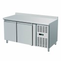 TAVOLO REFRIGERATO 2 PORTE CON ALZATINA PROFONDITA\' 60 cm