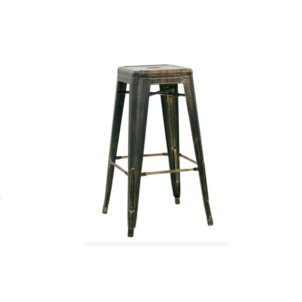 Tabouret en métal peint effet vieilli, modèle 1061 Tabouret en métal peint effet vieilli, modèle 1061