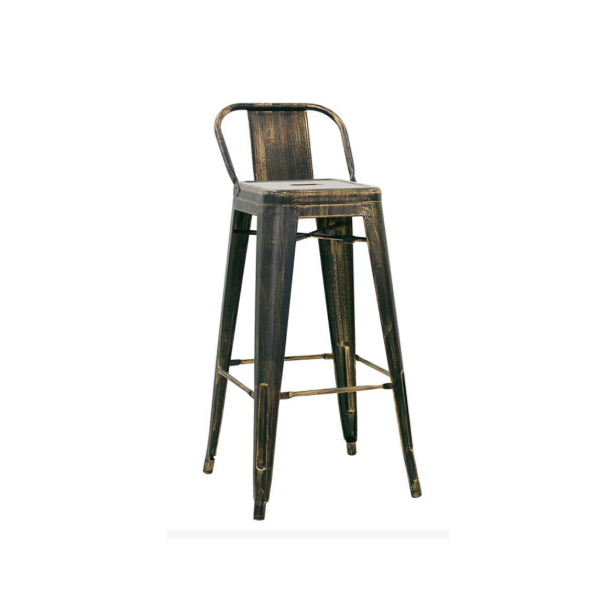 Tabouret en métal peint effet vieilli, modèle 1062 Tabouret en métal peint effet vieilli, modèle 1062