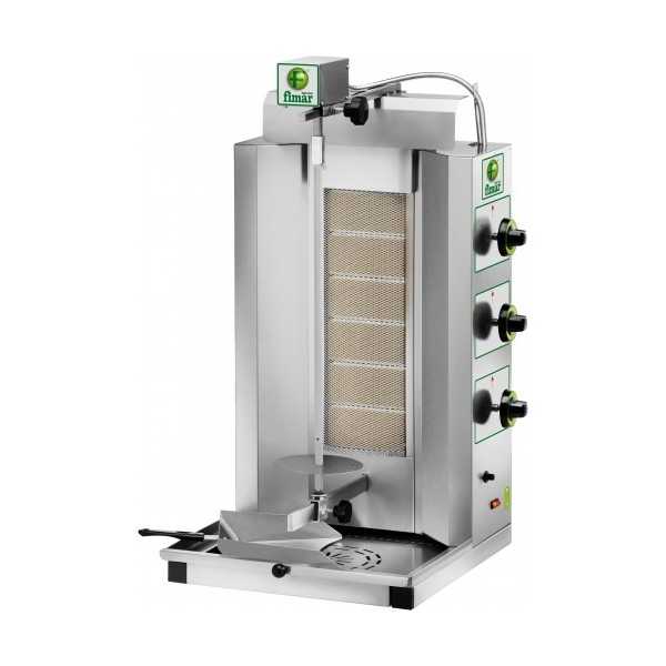 Gyros à gaz 6 brûleurs - Diamètre maximal de la viande : 50 cm