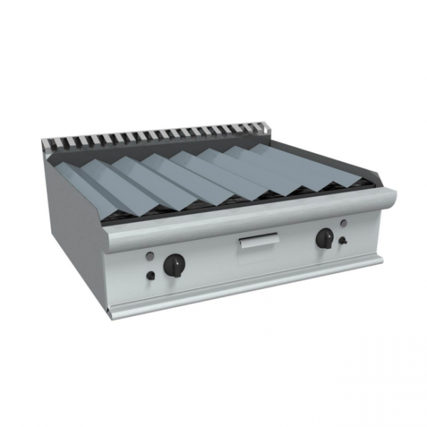 Barbecue à gaz à poser en pierre de lave - L.80 x P.70 x H.27 cm Barbecue à gaz à poser en pierre de lave - L.80 x P.70 x H.27 cm