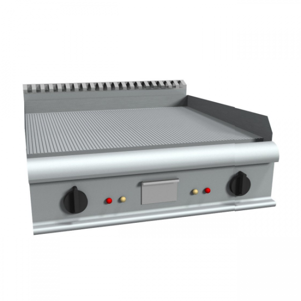 GAS GRIDDLE WITH RIBBED COUNTER PLATE - L.80 x D.90 x H.27 cm GAS GRIDDLE WITH RIBBED COUNTER PLATE - L.80 x D.90 x H.27 cm