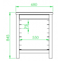 SUPPORTO PER FORNO - L.61 x P.68 x H.85 cm - PORTATEGLIE DA 8 TEGLIE GN 1/1