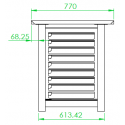 SUPPORTO PER FORNO - L.59 x P.61 x H.85 cm - PORTATEGLIE DA 8 TEGLIE 43