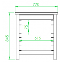 SUPPORTO PER FORNO - L.77 x P.66 x H.85 cm - PORTATEGLIE DA 8 TEGLIE 60 x 40 cm