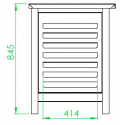 SUPPORTO PER FORNO - L.77 x P.66 x H.85 cm - PORTATEGLIE DA 8 TEGLIE 60 x 40 cm