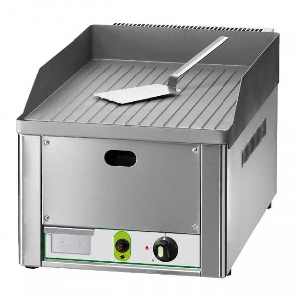Plaque de cuisson à gaz de comptoir avec plaque nervurée chromée