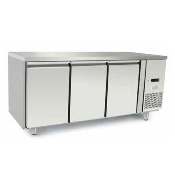 Tavolo refrigerato 3 porte in acciaio inox - Temperatura 0/+8°C - L.179 Tavolo refrigerato 3 porte in acciaio inox - Temperatura 0/+8°C - L.179