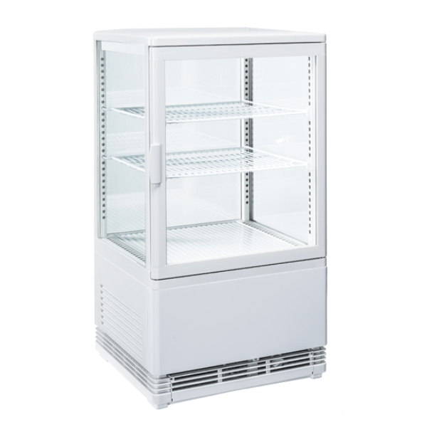 Vitrine réfrigérée vitrée 4 faces 58 litres - L.43 x P.39 x H.81 cm
