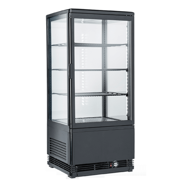 Espositore refrigerato con vetro su 4 lati 78 litri - L.42