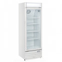 Vetrina refrigerata per bevande 350 litri con opalina pubblicitaria - L.60 x P.57 x H.183