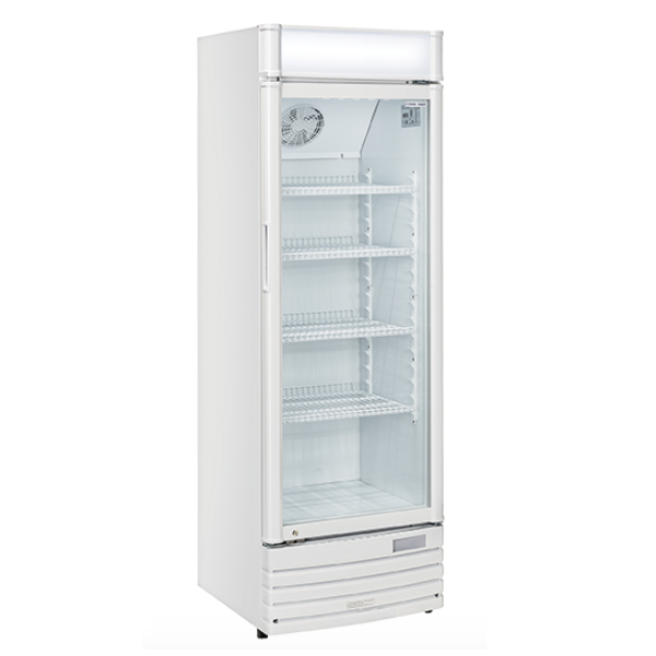 Vitrine réfrigérée à boissons de 350 litres avec vitrine publicitaire - L.60 x P.57 x H.183