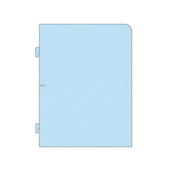 Separatore laterale in plexiglass trasparente - L.50 x P.65 cm Separatore laterale in plexiglass trasparente - L.50 x P.65 cm