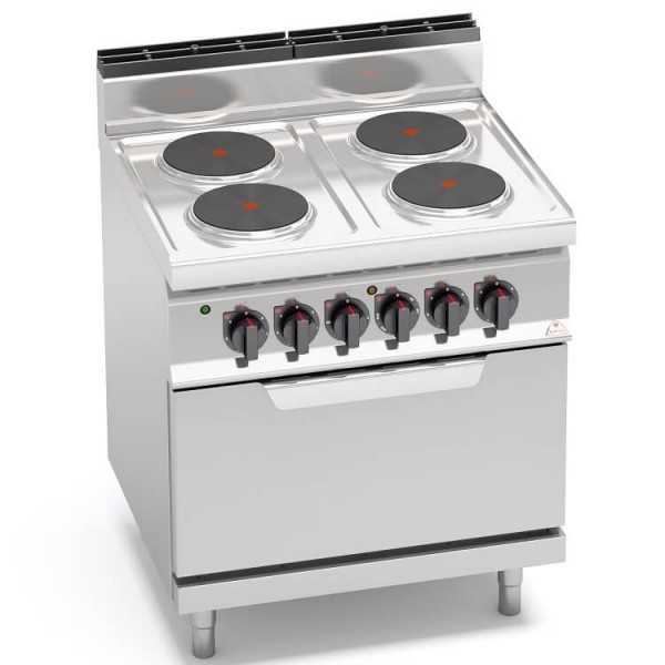 CUCINA ELETTRICA 4 PIASTRE TONDE + FORNO ELETTRICO 2/1