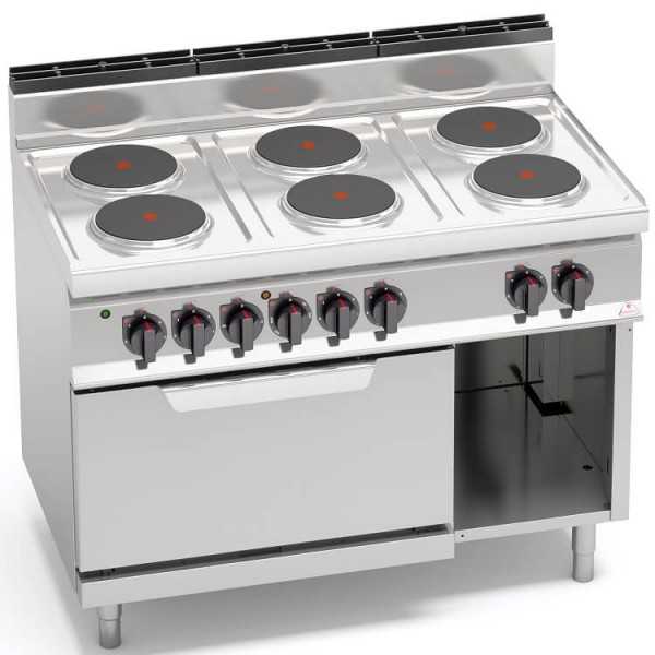 CUCINA ELETTRICA 6 PIASTRE TONDE + FORNO ELETTRICO 2/1