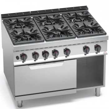 6 BURNERS GAS COOKER ON 2/1...